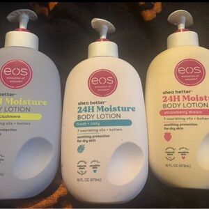 eos Shea Better Body Lotion Set - Cashmere, Fresh + Cozy, Strawberry Dream